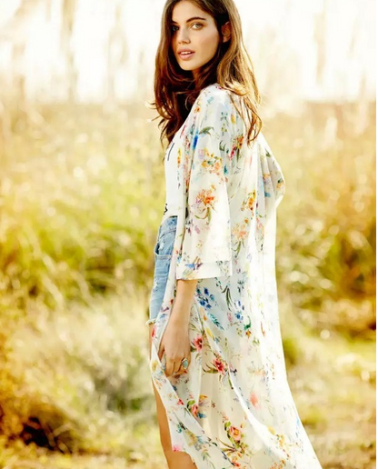 Women's Floral Print Autumn Jacket and Dress