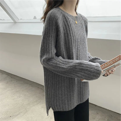 Loose Knit Sweater for Women - Versatile Autumn Top