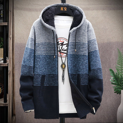 Thickened Fleece Hoodie Cardigan for Men