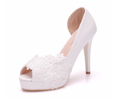 Peep Toe High Heel Sandals with Waterproof Platform