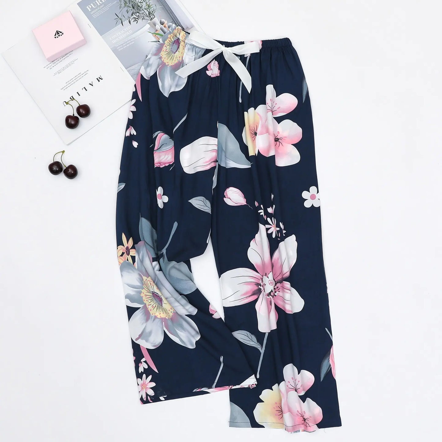 Cotton Sleep Pants - Loose Casual Printed - Trendy Attic Store01