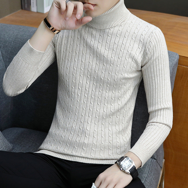 Slim-fit High Neck Sweater for Men