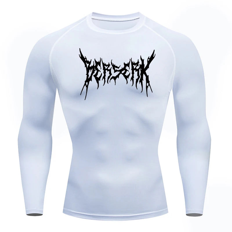 Men Athletic Quick Dry Compression Berserk Print T-shirts Tees