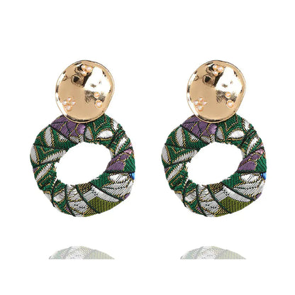 Stylish Alloy Pearl Fabric Earrings