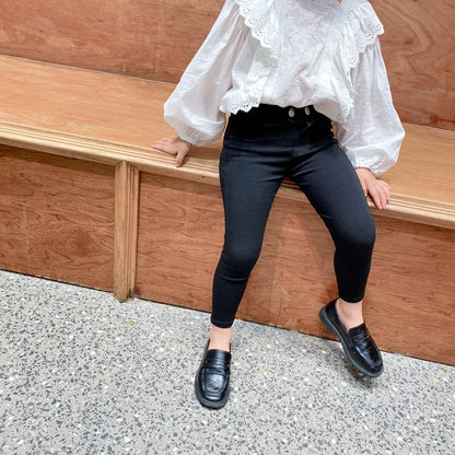 Long Sleeve Lace Top, Puff Sleeve Autumn Blouse for Girls