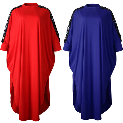 Sequin Patchwork Plus Size Dress for Moms