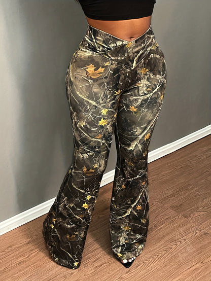 Plus-size Women's Printed Trousers