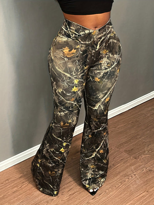 Plus-size Women's Printed Trousers