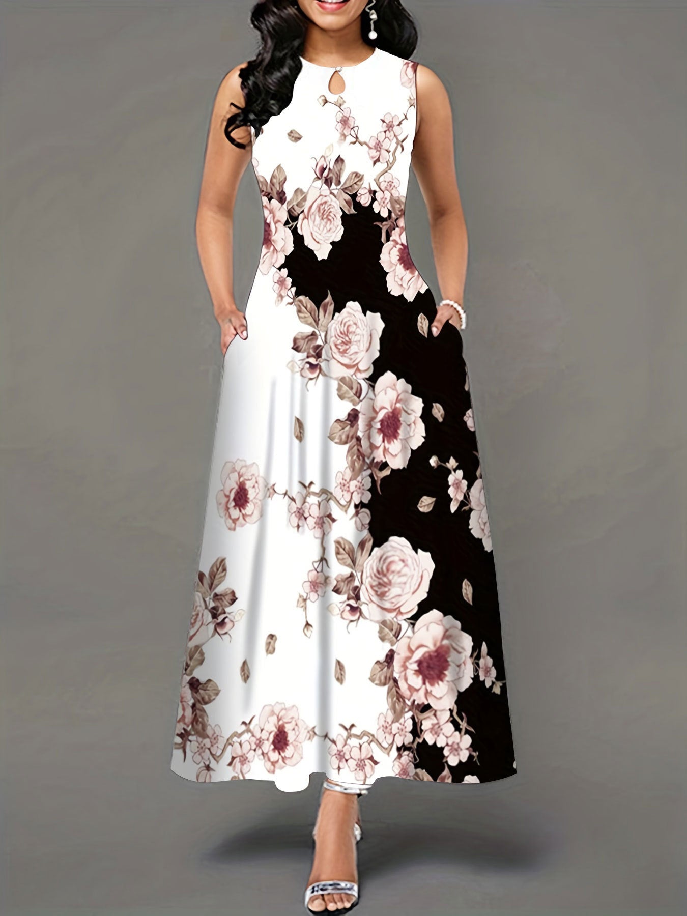 Round Neck Printed Dress for Fashion Enthusiasts