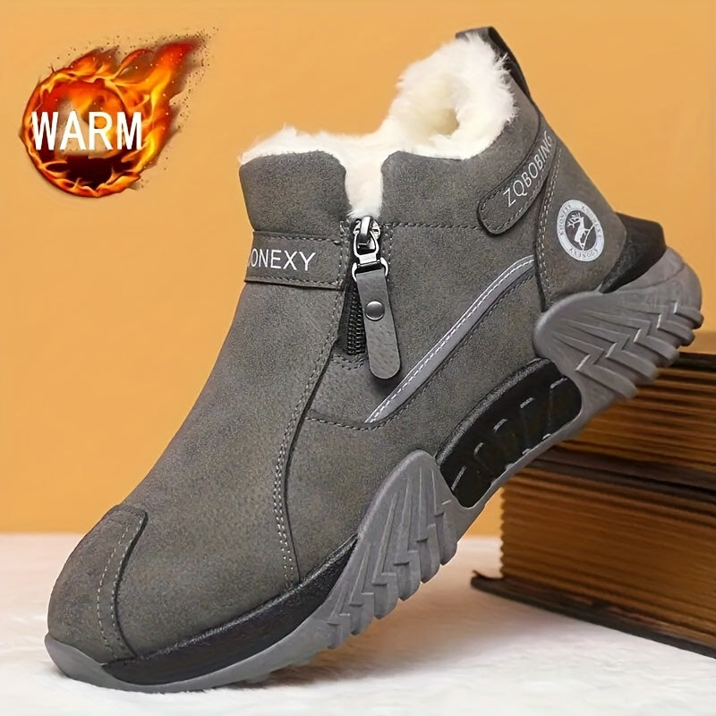Winter Men's Thermal Insulated Fleece-Lined Snow Boots