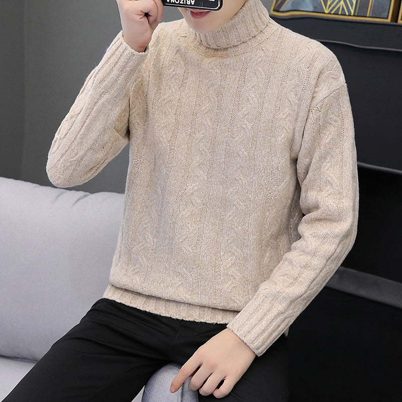Men's Casual Loose High Neck Sweater Top
