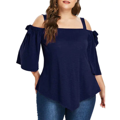 Plus Size Aesthetic Bow T-Shirt for Women