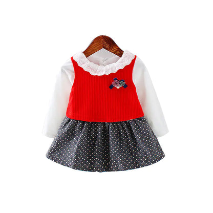 Autumn Outfit, Kids Dress, Two-Piece Set