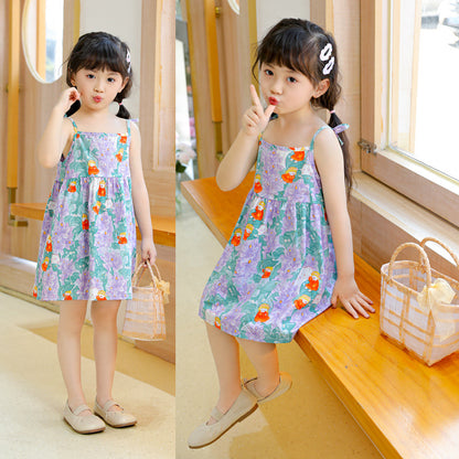 Girls' Floral Princess Dress