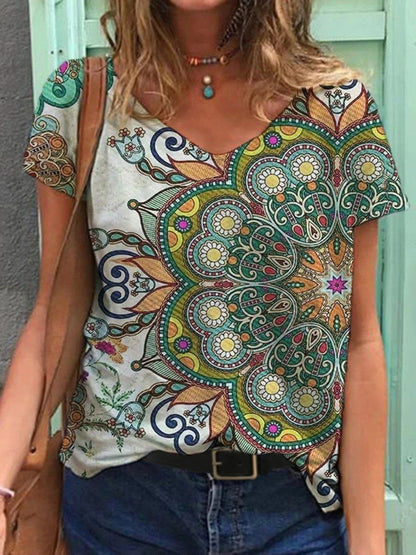 Plus Size Women's Casual V-Neck T-Shirt