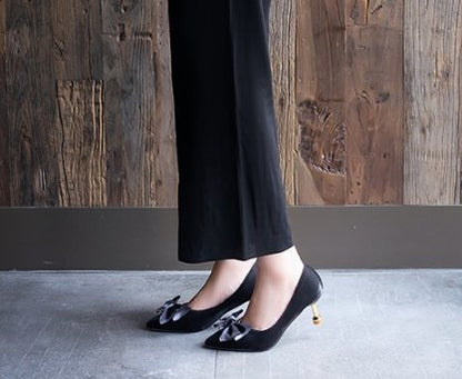 New Women's Black Stiletto Heels, Pointed Toe Design