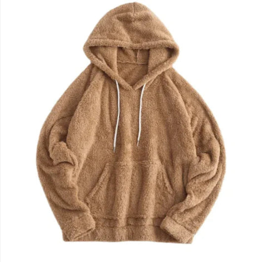 Cozy Ear-Hooded Fleece Sweatshirt  Ultra-Warm Winter Wear