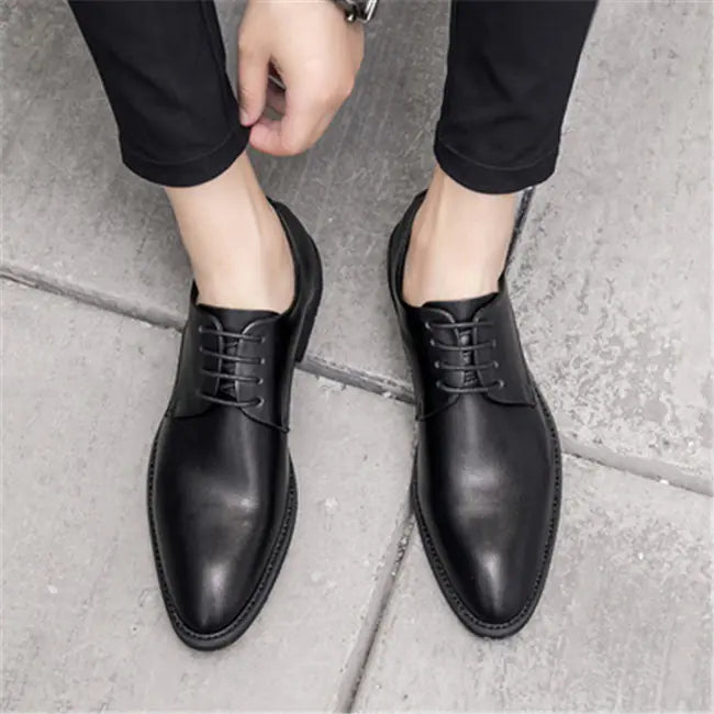 British Casual Shoes, Formal Leather Pointed Flats