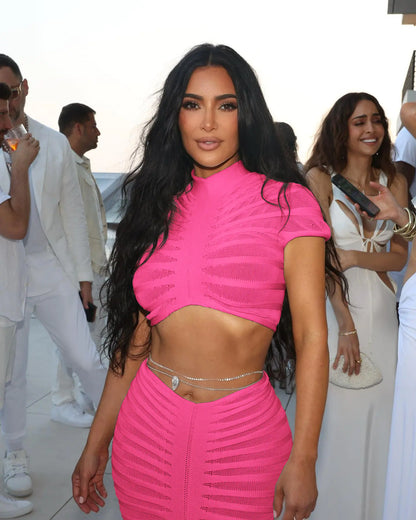 Cross-Border Supply: Women's Knit Sheer Club Outfit