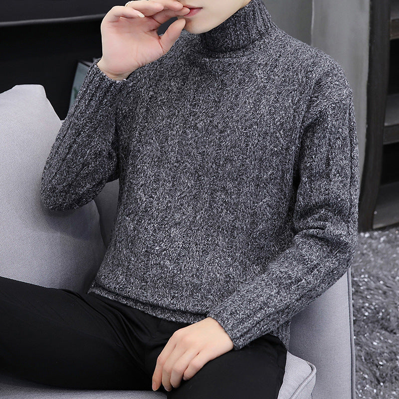 Men's Casual Loose High Neck Sweater Top