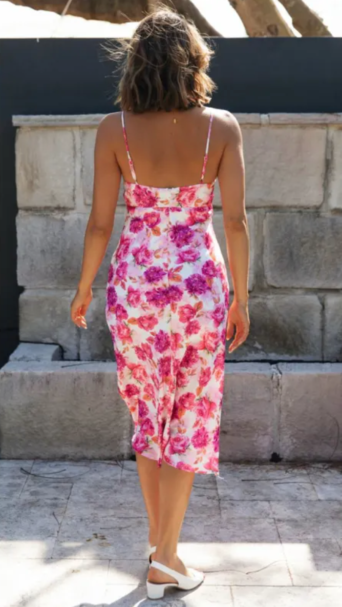 Floral V-Neck Slip Dress
