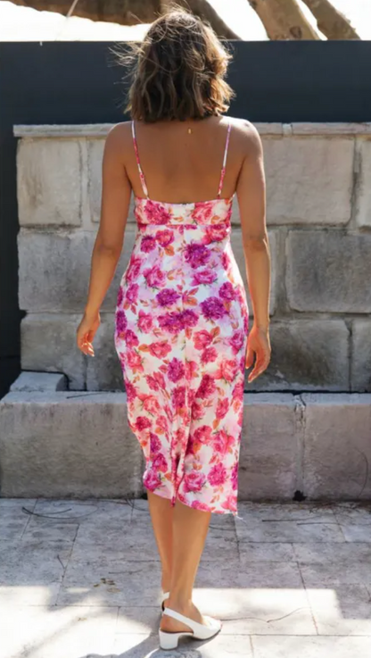 Floral V-Neck Slip Dress