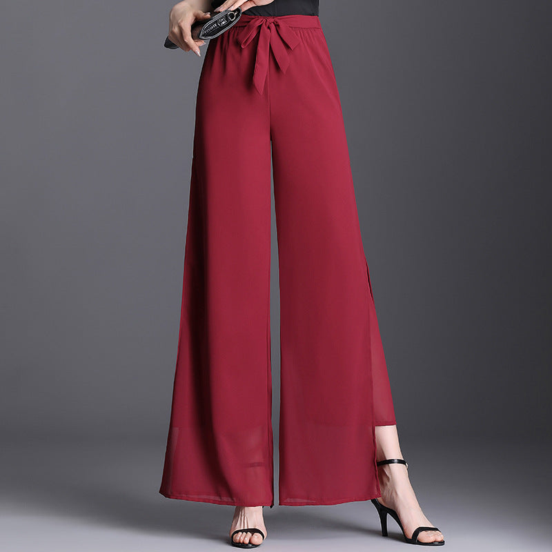 Chiffon Wide-Leg Pants for Plus Size Women