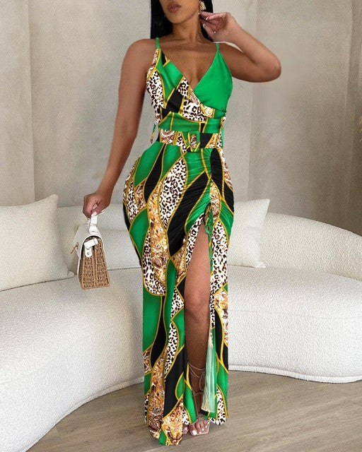 Women's Spring Summer Casual V-Neck Dress