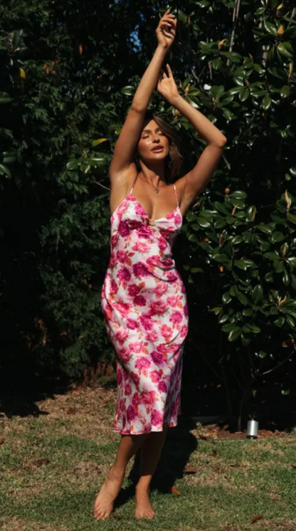 Floral V-Neck Slip Dress