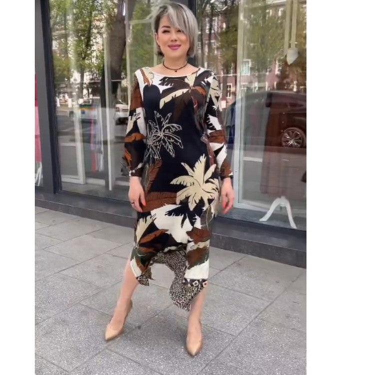 Elegant Plus Size Printed Dress for Women