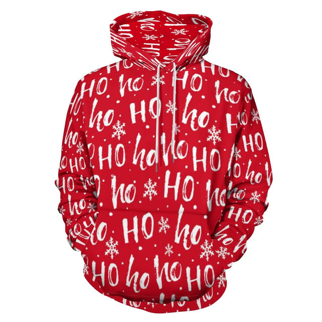 3D Snowflake Hoodie Pullover for Men and Women