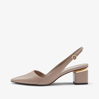 Spring Women's Pointed Toe High-Heeled Slingbacks