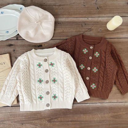 Twisted Knit Sweater Top for Girls