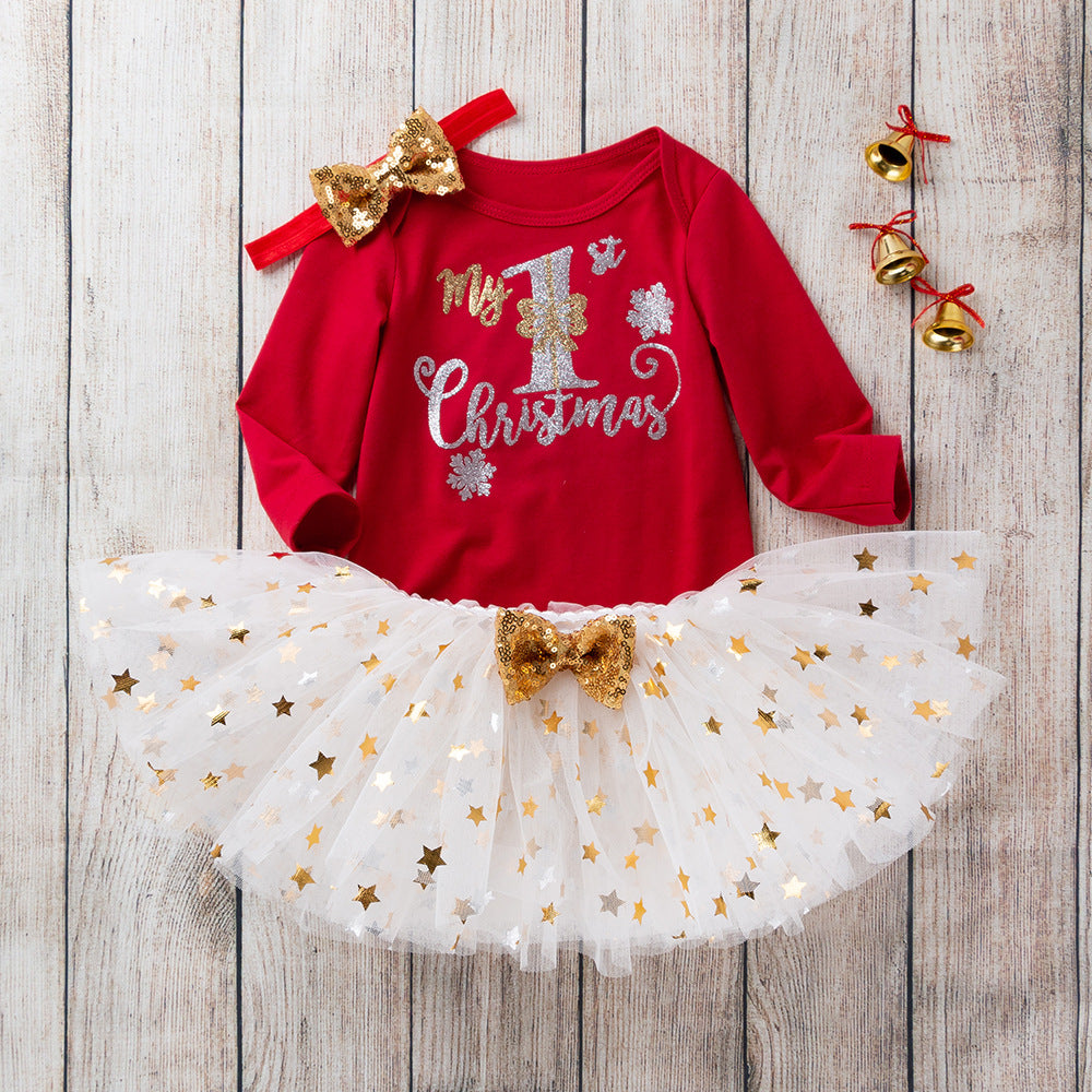 New Long Sleeve Dress Set for Baby Girls (0-2 Years)