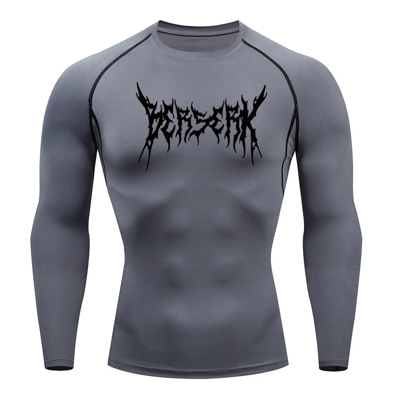 Men Athletic Quick Dry Compression Berserk Print T-shirts Tees
