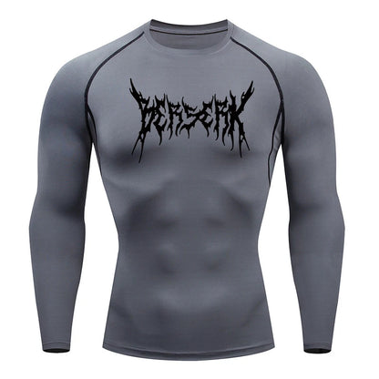 Men Athletic Quick Dry Compression Berserk Print T-shirts Tees