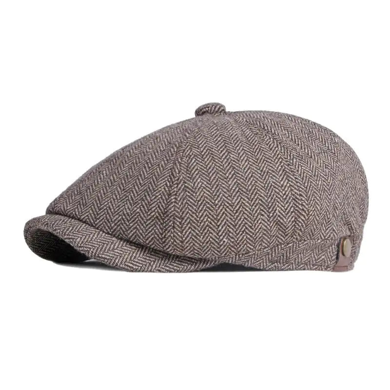 British Retro Octagonal Hat for Men’s Leisure Wear