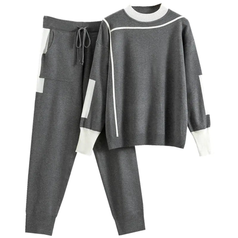 Plus Size Fashion Knit Two-Piece Set