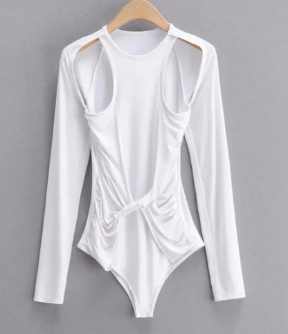 Fashion Cutout Long Sleeve T-Shirt for Women