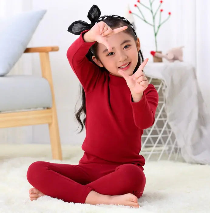 Girls' Pajamas  Long Sleeve Set (Two-Piece)