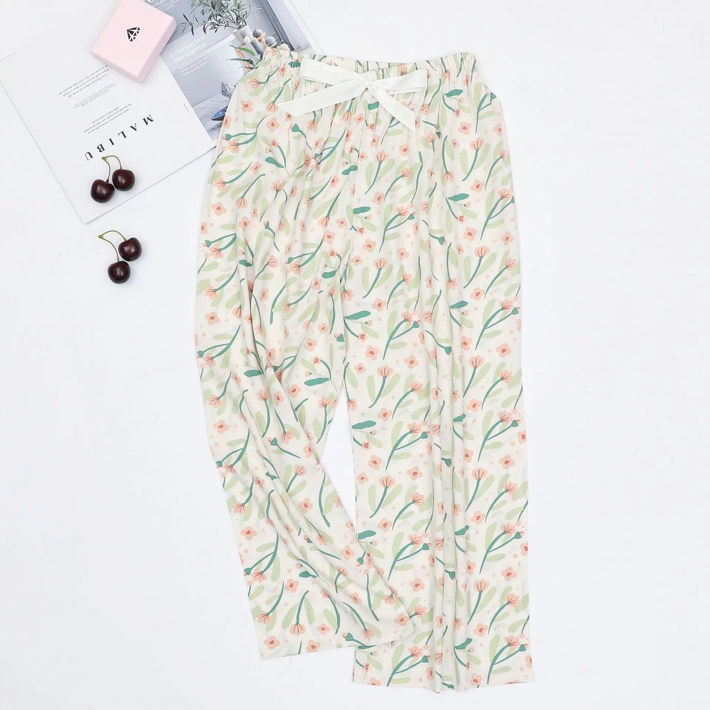 Cotton Sleep Pants - Loose Casual Printed - Trendy Attic Store01