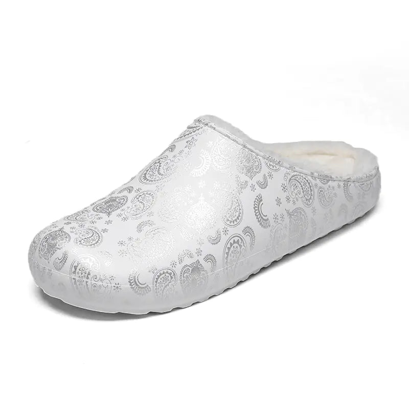 Warm Fleece-lined Non-slip Men's Slippers for Winter