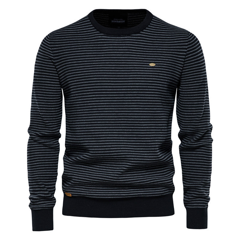 New Striped Long Sleeve Sweater for Men