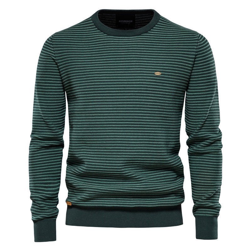 New Striped Long Sleeve Sweater for Men