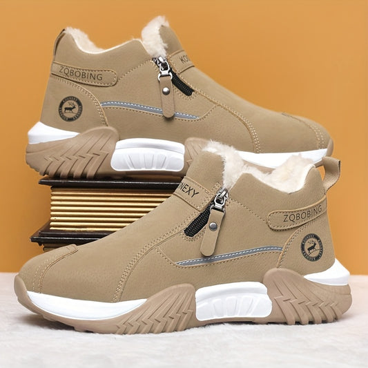 Winter Men's Thermal Insulated Fleece-Lined Snow Boots