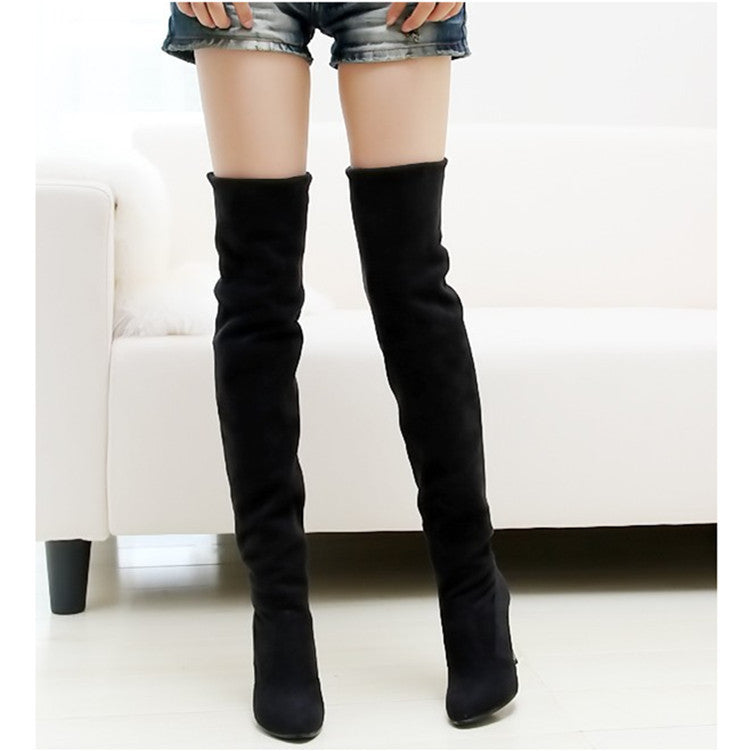 Over-the-Knee Stretch High Heels Women's Boots