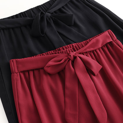 Chiffon Wide-Leg Pants for Plus Size Women