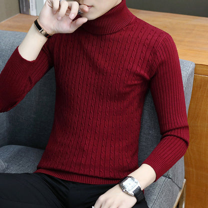 Slim-fit High Neck Sweater for Men