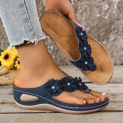 Floral Platform Flip-Flops for Women