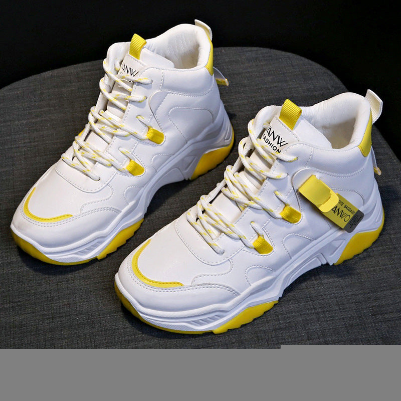 High-Top Sneakers for Women - White Athletic Shoes